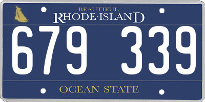 RI license plate 679339