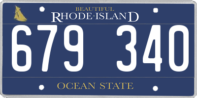 RI license plate 679340