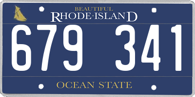 RI license plate 679341