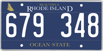 RI license plate 679348