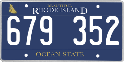 RI license plate 679352