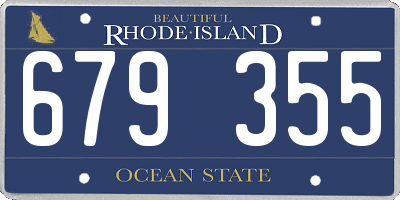 RI license plate 679355