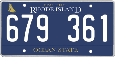 RI license plate 679361
