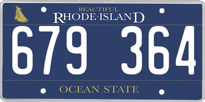 RI license plate 679364