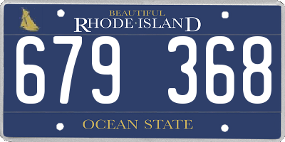 RI license plate 679368