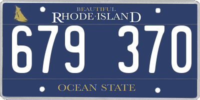 RI license plate 679370