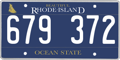RI license plate 679372