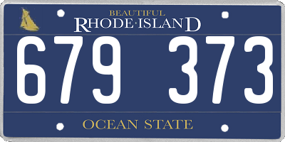 RI license plate 679373