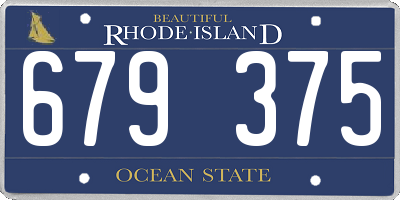 RI license plate 679375