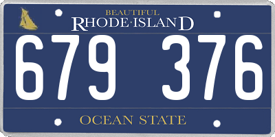 RI license plate 679376
