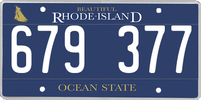 RI license plate 679377