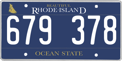 RI license plate 679378