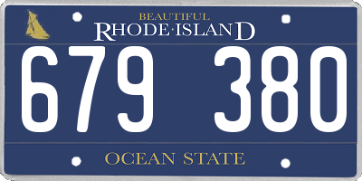RI license plate 679380