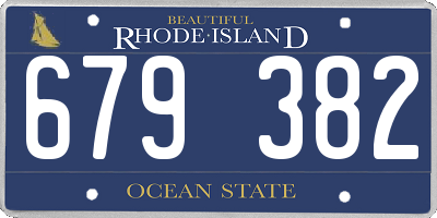 RI license plate 679382