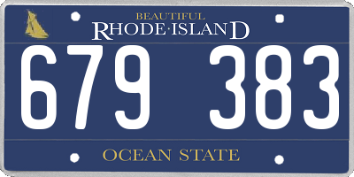 RI license plate 679383