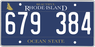 RI license plate 679384