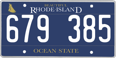 RI license plate 679385