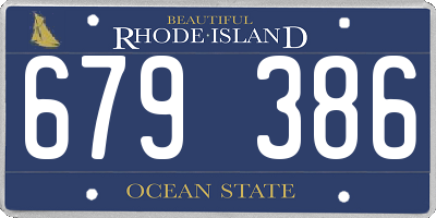 RI license plate 679386