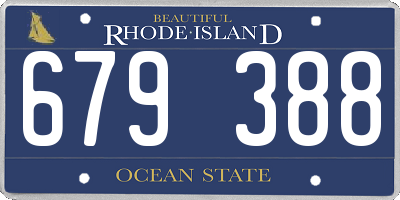 RI license plate 679388