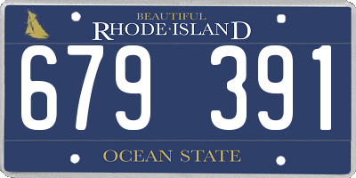 RI license plate 679391