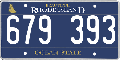 RI license plate 679393