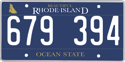 RI license plate 679394