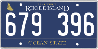 RI license plate 679396