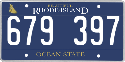 RI license plate 679397