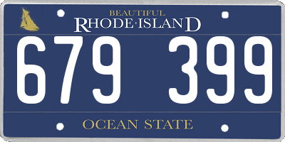 RI license plate 679399