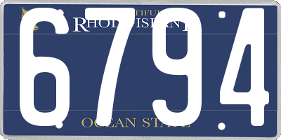 RI license plate 6794