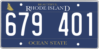 RI license plate 679401