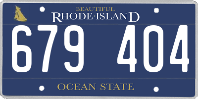 RI license plate 679404