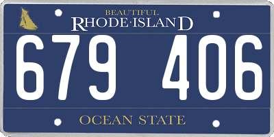 RI license plate 679406