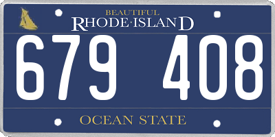 RI license plate 679408