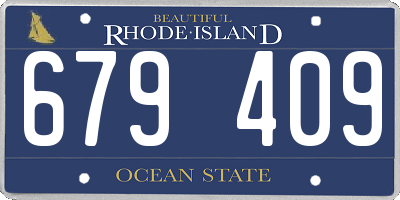 RI license plate 679409