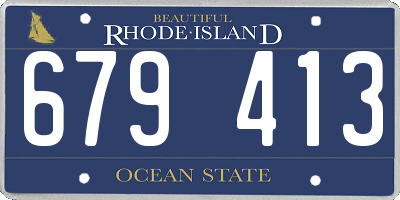 RI license plate 679413