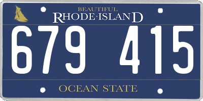 RI license plate 679415