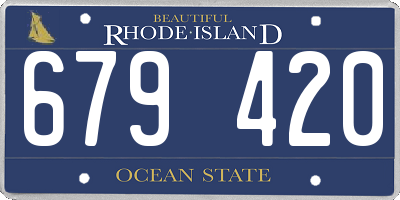 RI license plate 679420