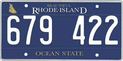 RI license plate 679422