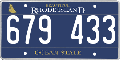 RI license plate 679433
