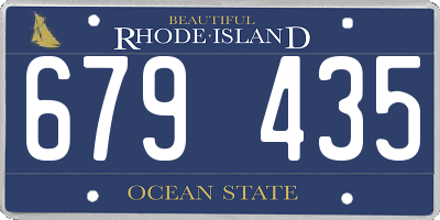RI license plate 679435