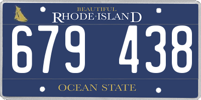 RI license plate 679438