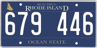 RI license plate 679446