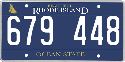 RI license plate 679448