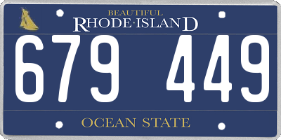 RI license plate 679449