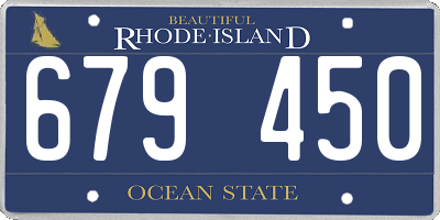 RI license plate 679450
