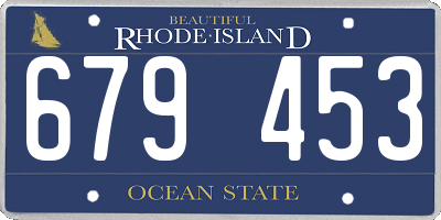 RI license plate 679453
