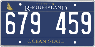 RI license plate 679459