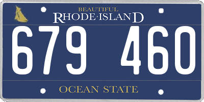 RI license plate 679460