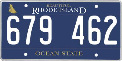 RI license plate 679462